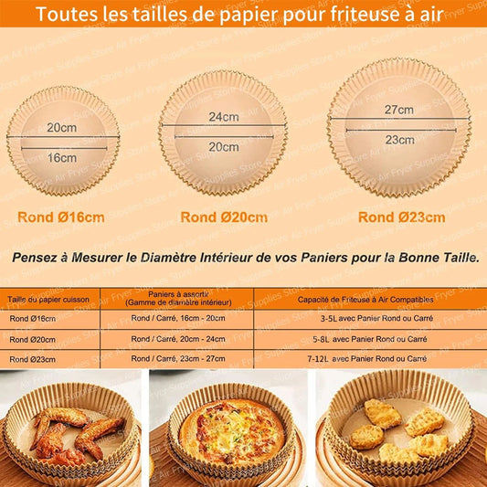 100 pcs Air Fryer Leaf paper