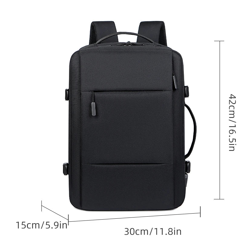 Classic Travel Backpack Men Business Backpack School Expandable USB Bag Large Capacity Laptop Waterproof Fashion Backpack - AliExpress 1524 - Image 3