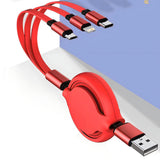 1/2/3pcs Set 3 In 1 100W Retractable USB Cable Fast Charging Data Cord For Iphone Huawei Multi Port Multiple Charging Wire - AliExpress 202192403 - Image 5