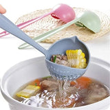 2 in 1 Soup Spoon Wheat Straw Long Handle Soup Spoon Straining Ladle Soup Pan Spoon with Filter Strainer Kitchen Utensils - AliExpress 15 - Image 3