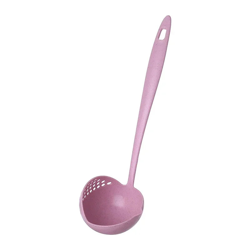 2 in 1 Soup Spoon Wheat Straw Long Handle Soup Spoon Straining Ladle Soup Pan Spoon with Filter Strainer Kitchen Utensils - AliExpress 15 - Image 9