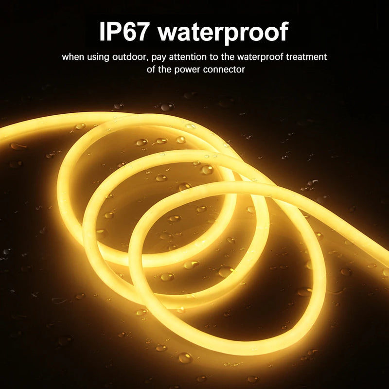 360 Degree Lighting Neon Led Strip 220V 30M 50M 100M Waterproof Neon Led Tape Silicon Tube Flexible Outdoor Room Decoration - AliExpress  - Image 4