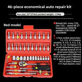 46Pc Auto Maintenance Vehicle-mounted Socket Repair Set Family Tools Factory Sale Auto Repair Combination Ratchet Wrench Toolbox - AliExpress 1420 - Image 3