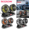 Adjustable Dual Head Car Fan for Auto Cooling