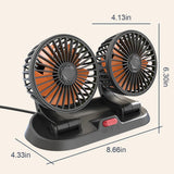 5/12/24V Car Fan Cooling Car Fan Dual Head Usb Car Fan 2 Speeds Adjustable for Auto Cooler Air Fan Car Accessories Fan - AliExpress 34 - Image 6