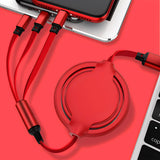 1/2/3pcs Set 3 In 1 100W Retractable USB Cable Fast Charging Data Cord For Iphone Huawei Multi Port Multiple Charging Wire - AliExpress 202192403 - Image 6
