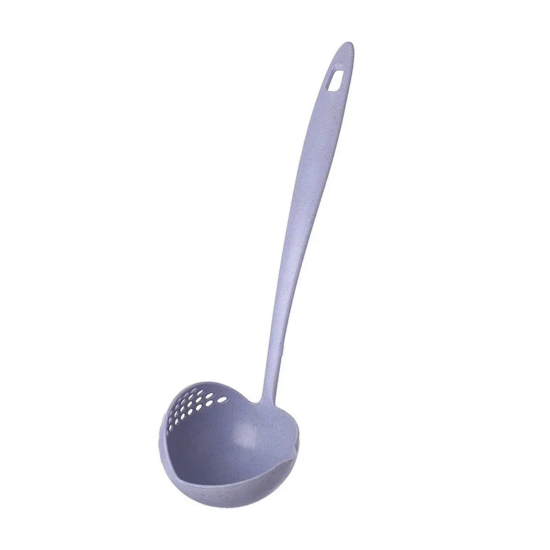 2 in 1 Soup Spoon Wheat Straw Long Handle Soup Spoon Straining Ladle Soup Pan Spoon with Filter Strainer Kitchen Utensils - AliExpress 15 - Image 8