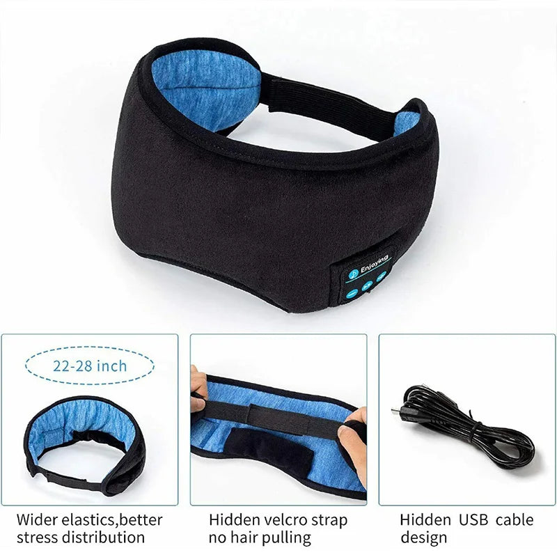 Bluetooth Wireless Headphones Sleeping Eye Mask Earphones Smart Music Sleep Headband Soft Elastic Eye Cover Headset Yoga Travel - AliExpress 66 - Image 6