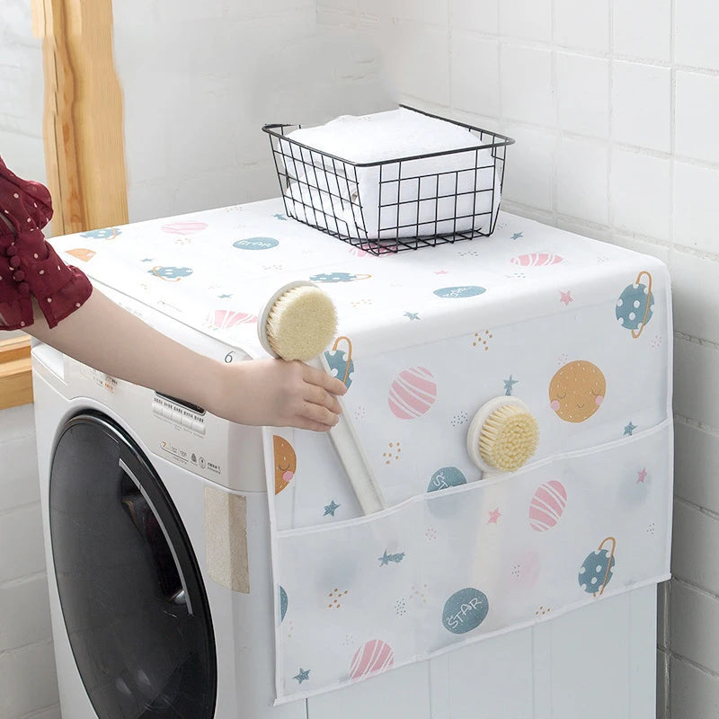 Refrigerator and Washing Machine Dust Cover Storage Hanging Bag Single Washable Double Door Dust Protect Cover Cloth Storage Bag - Image 3