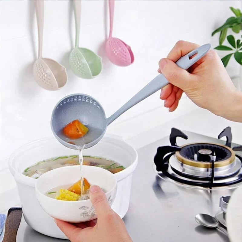wheat straw long handle soup spoon