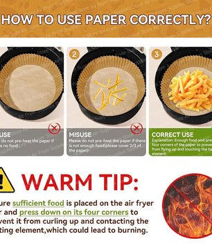 100 pcs Air Fryer Leaf paper