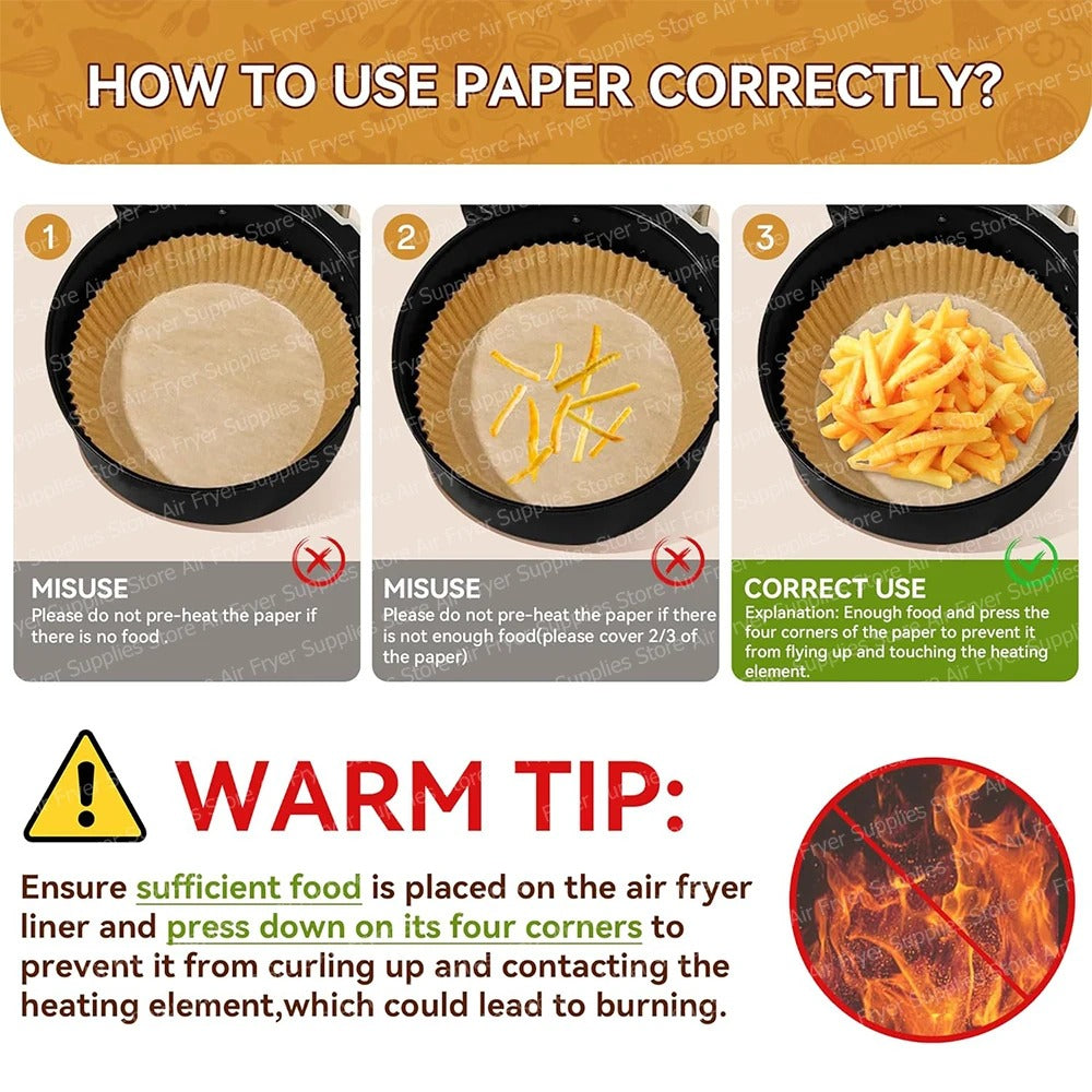 100 pcs Air Fryer Leaf paper